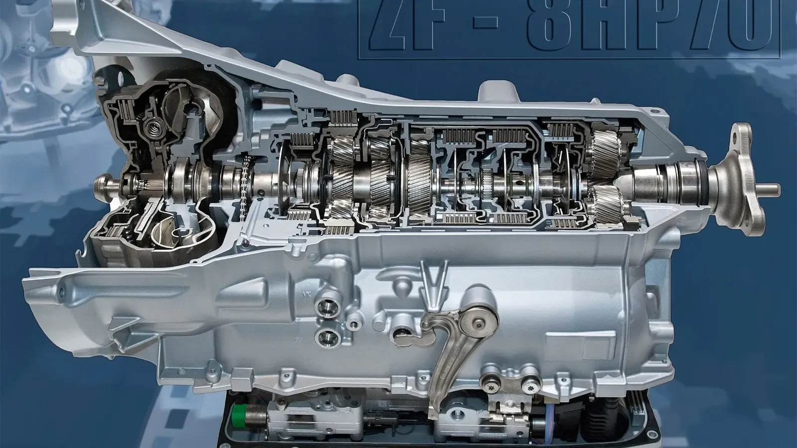 Boîte de vitesses automatique ZF 8HP à huit rapports, vue de l'extérieur